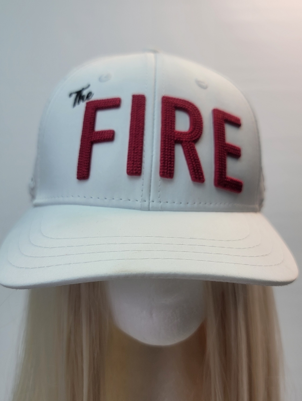 PUKKA White Red The FIRE Embroidered Baseball Cap Hat Outdor Sport Casual Outfit